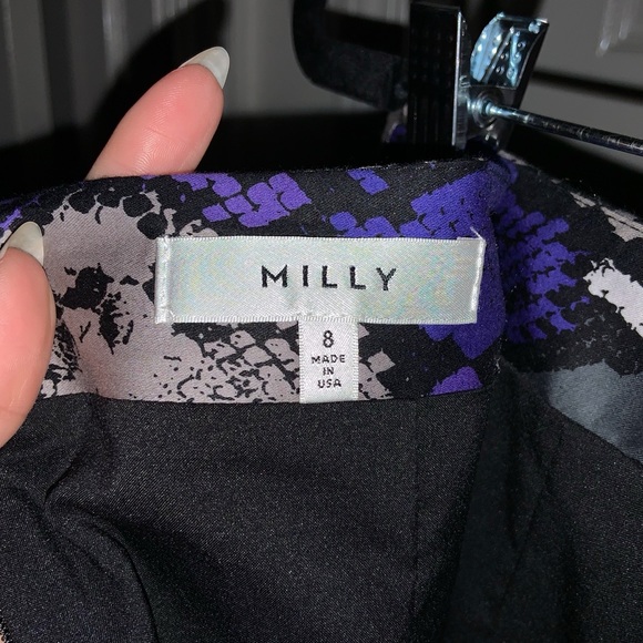 Milly purple and gray python print pencil skirt - Picture 11 of 13